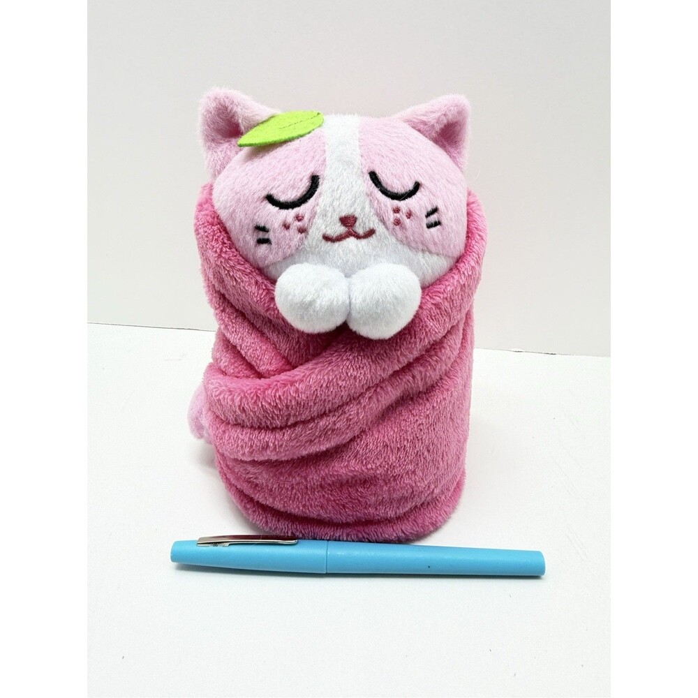Purritos Strawberry Uncute Plush Pink Cat In A Blanket 7” Stuffed Animal Toy - Picture 2 of 8